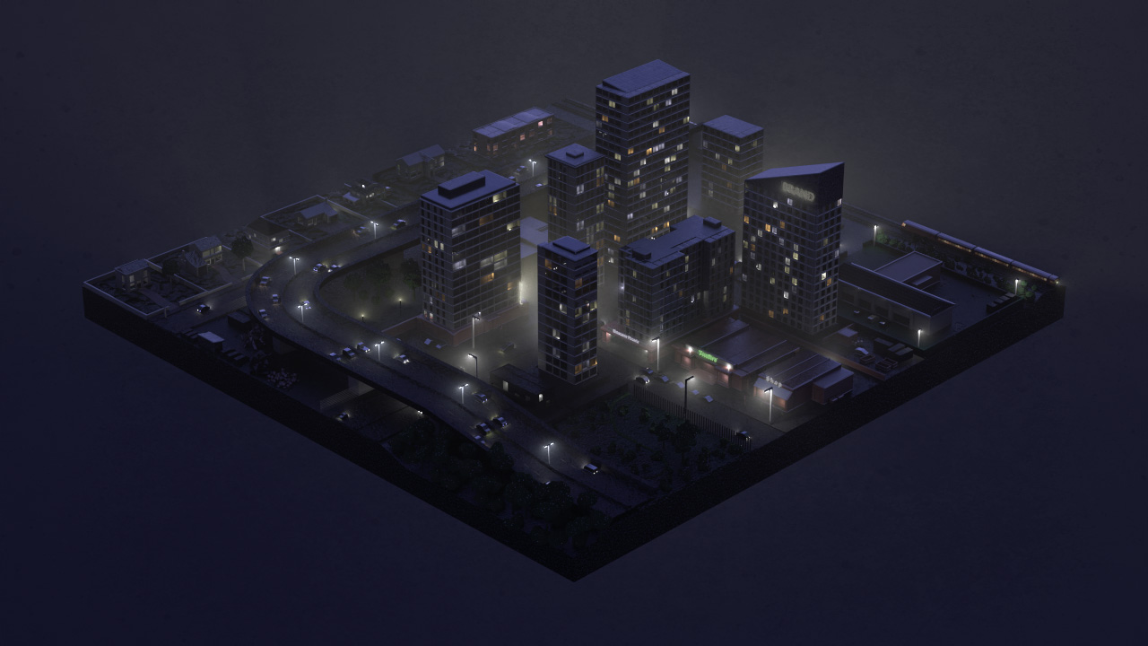 Isometric Lowpoly Cities Animations