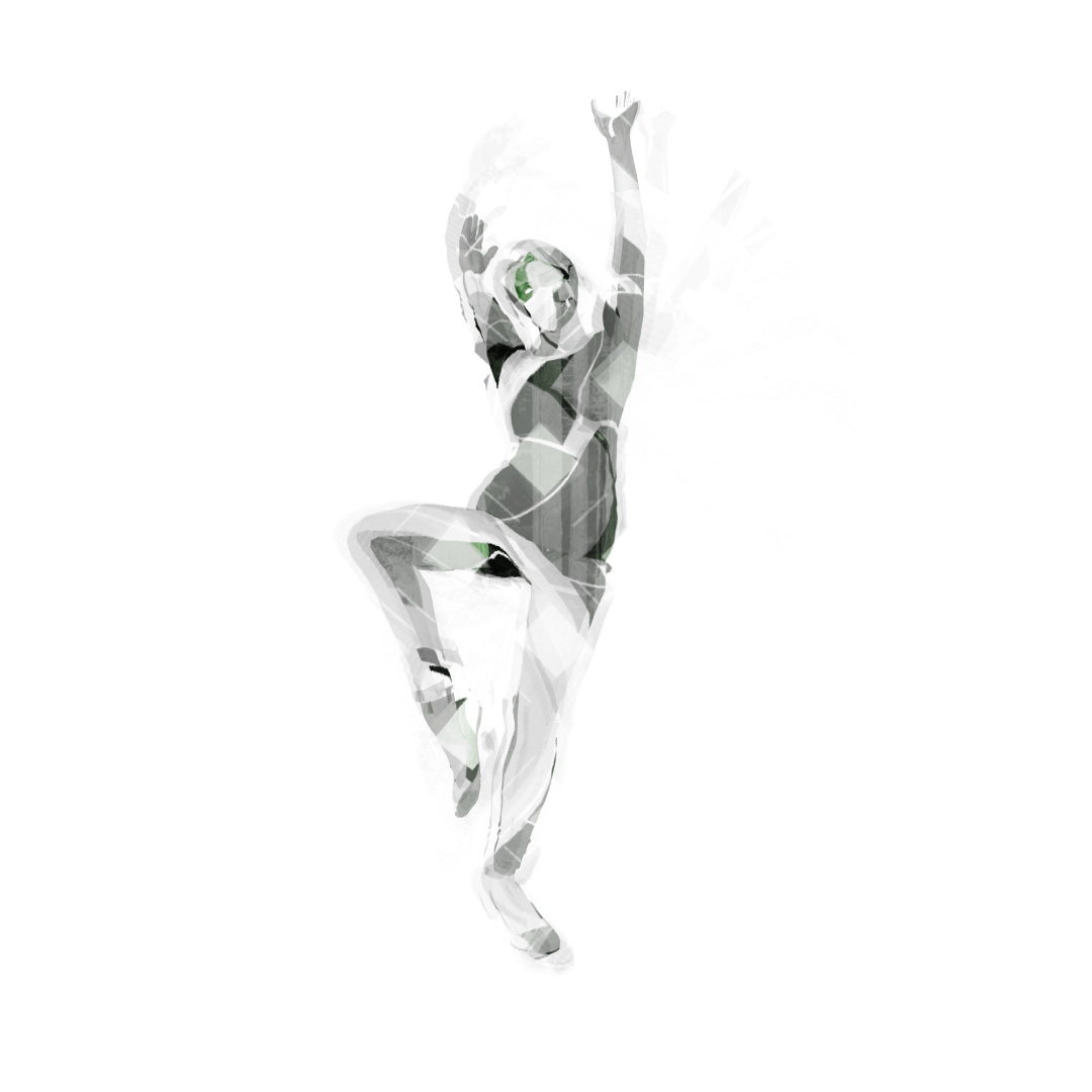 Glitchy 3D Ballerina