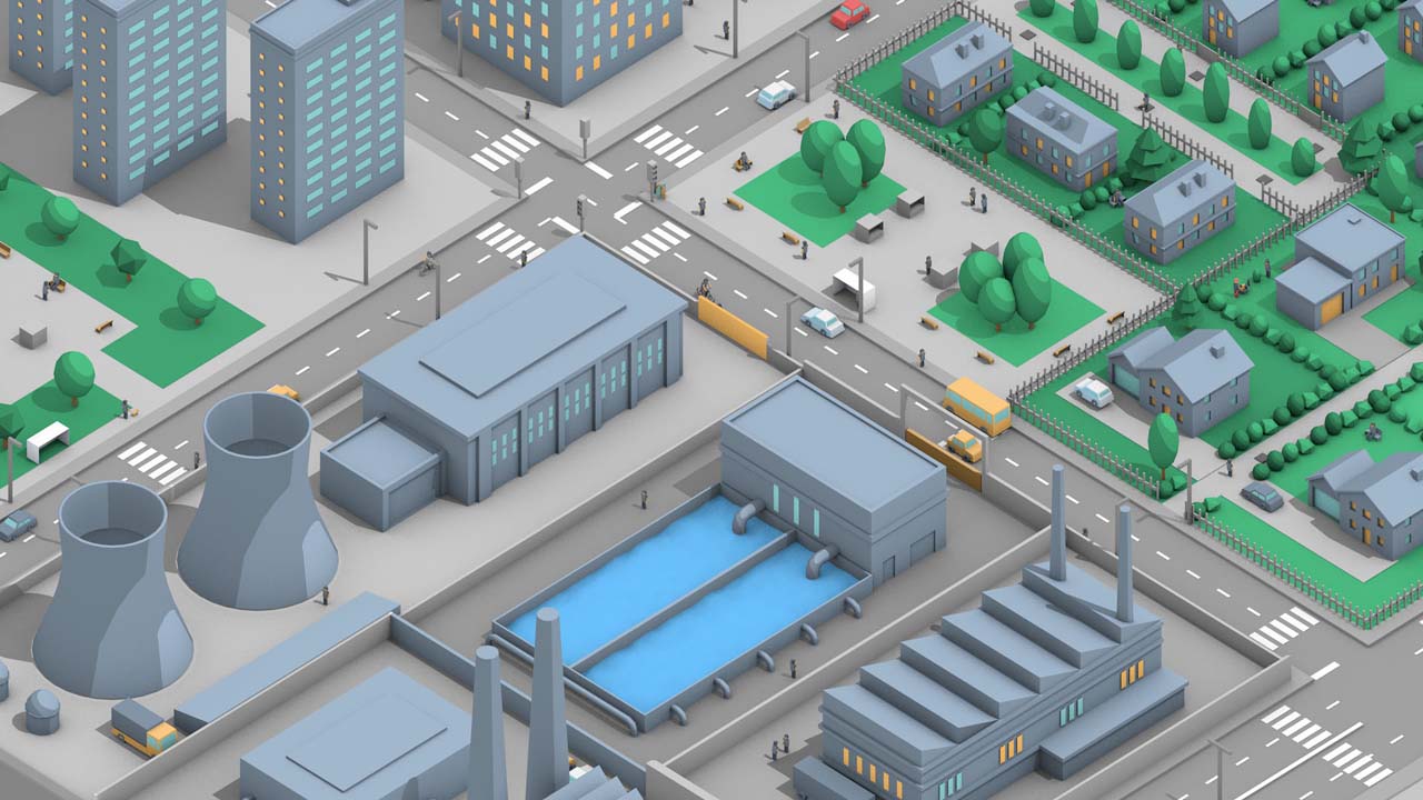 Isometric Town close up