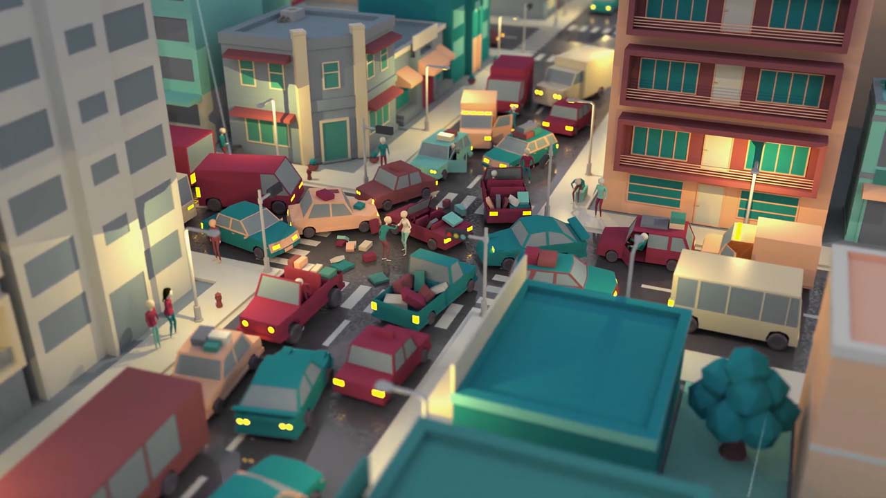 Lowpoly 3D City Animation Web Commercial, The GoodBread Company, Trieste